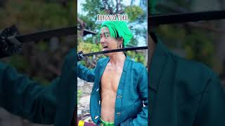 Fake swords Zoro on a mission to become stronger roronoazoro onepiece onepiececosplay 🏴‍☠️ [upl. by Laroc527]