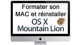 Comment formater son MAC et réinstaller MAC OS X 108 Mountain Lion [upl. by Anivas]