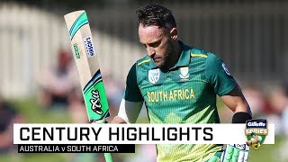 Du Plessis thwarts Aussies with 10th ODI ton [upl. by Golding]