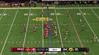 Iowa State vs Iowa College Football 25 week 12 [upl. by Naziaf]