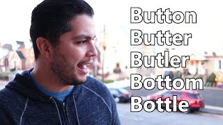 Button  Butter  Butler  Bottom  Bottle  Pronunciation [upl. by Watt]