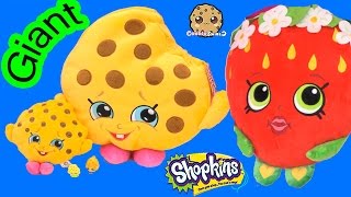 Shopkins Giant Season 1 Kooky Cookie  Strawberry Kiss Plushy Pillow Toys  Cookieswirlc [upl. by Suoirtemed]