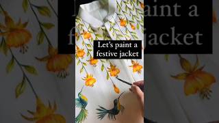 Fabric color paint with white jacket shortvideo share ytshortsindia art handmade [upl. by Giana]