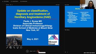 Update of Classification Diagnosis and Treatment of Hereditary Angioedema HAE [upl. by Rhynd]