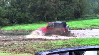 Stock JEEP with Duratracs Muddin [upl. by Llerdnam]