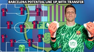 BARCELONA POTENTIAL LINEUP WITH WOJCIECH SZCZESNY  Transfer Confirmed ✅️ [upl. by Altis622]