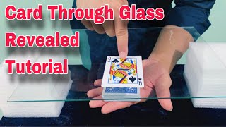 Card THROUGH Glass MAGIC REVEALED TUTORIAL [upl. by Akkire]