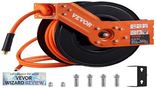 VEVOR Retractable Air Hose Reel 38 IN x 50 FT Hybrid Air Review [upl. by Fitton]