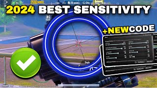 PUBG MOBILE SENSITIVITY SETTINGS 2024🔥NEW SENSITIVITYCODE￼☑️ [upl. by Rose]