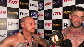 Aaron McCallum and British Bantamweight champion Scott McHugh  Post Fight Interview [upl. by Ethel]