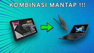 TUTORIAL CARA PASANG SSD DI ACER TRAVELMATE P214 SERIES  JADI MAKIN KENCENG PAKAI SSD [upl. by Nylrak]