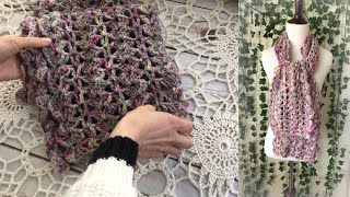 Crochet Vlog February 2022 Crochet Lacy Scarves Crochet Socks Crochet Beret [upl. by Rehpatsirhc]