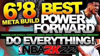 BEST POWER FORWARD BUILD 2K22  COMPLETE BREAKDOWN GUIDE  BEST 68 BUILD [upl. by Nyberg]