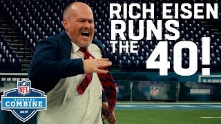 Rich Eisen Runs the 40 amp Simulcams vs Top Combine Performers  2019 NFL Scouting Combine Highlights [upl. by Eletnahs566]