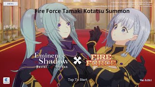 Eminence In Shadow x Fire Force Collaboration Summon [upl. by Adelind632]