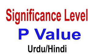 What is Significance level in Research What is P Value  Probability Value  UrduHindi [upl. by Hamann]