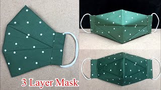 3 Layer Mask ✅✅ Easy 3D Face Mask  How to make 3D Face Mask sewing tutorial [upl. by Adnael]