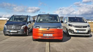 Best In Class  2024 Mercedes VClass vs 2024 VW T7 Multivan vs 2024 Renault Trafic SpaceClass [upl. by Alison]