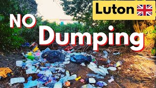 🇬🇧 Dumping in Luton England  Sunny England Winter Walk  Luton and Dunstable Bus way  ASMR walking [upl. by Saleme]