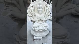 Natural marble statue of ThousandHand ThousandEye Avalokitesvara Bodhisattva [upl. by Ennayhs]