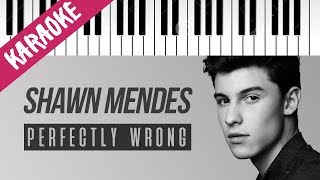 Shawn Mendes  Perfectly Wrong  Piano Karaoke con Testo [upl. by Boardman]