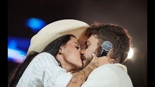 Ana Castela e Gustavo Mioto se beijam no palco no Ribeirão Rodeo Music 2024 em Ribeirão Preto  SP [upl. by Daniels627]