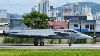 Caça Gripen realizando teste de motor  Força Aérea Brasileira [upl. by Paugh]