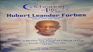 Celebration of Life for Hubert Leander Forbes [upl. by Nire]