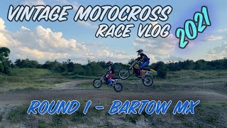 VINTAGE MOTOCROSS RACING  2021 SSVMX Club Season  Round 1  Bartow MX VLOG [upl. by Allisan]