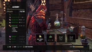 ESO Master Craft Alchemy Writ Speed Draining Poison IX with Increase WP Speed Restore Stamina [upl. by Ghiselin]