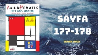 ACİL MATEMATİK AYT ÇÖZÜMLERİ SAYFA  177178 2019 [upl. by Airam]