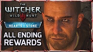 Witcher 3 Hearts of Stone  ALL Gifts  Rewards from Master Mirror in the Ending [upl. by Leahicm315]