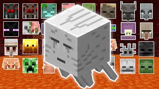 GHAST VS ALL MOBS  MINECRAFT [upl. by Nnaeel]