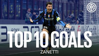 TOP 10 GOALS  ZANETTI ⚫🔵 [upl. by Neeliak]