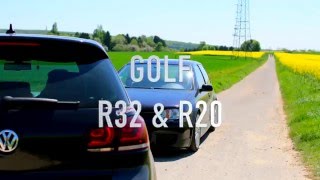 Golf 4 R32 vs Golf 6 R20 Germany [upl. by Rosenblum640]