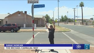 Street dedicated to legendary boxer Michael Carbajal [upl. by Ahsina589]