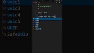 Python UUID Trick python programming coding [upl. by Pacifa]