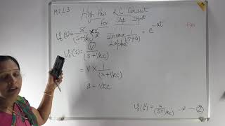 High Pass RC Circuit For Step Input M2 L3 [upl. by Billye]