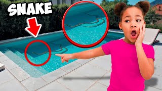 THERES A SNAKE IN OUR POOL 🐍 [upl. by Christin]