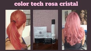 COLOR TECH ROSA CRISTAL Y DECOLORACION CON ALKEMIST DE NUTRAPEL [upl. by Aneeras219]