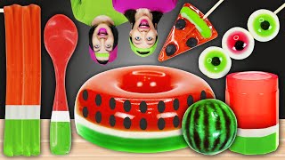 Mukbang Watermelon Desserts 수박 먹방 음식 챌린지 Challenge by Pico Pocky [upl. by Brinn512]