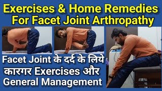 Facet Joint Arthropathy Stretches and Exercises in Hindi  Facet Joint Syndrome  Home Remedy [upl. by Swagerty]