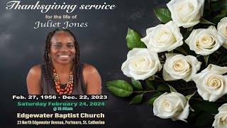 Thanksgiving Service for Juliet Jones [upl. by Shipman]