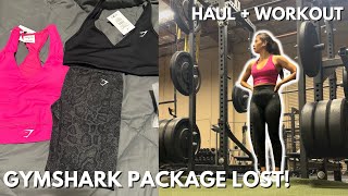 MY GYMSHARK PACKAGE GOT LOST  GYMSHARK HAUL  WORKOUT [upl. by Gilba41]