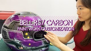 BELL RS7 Carbon Metal Flakes Helmet Paintwork Process [upl. by Kcub]