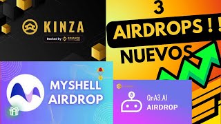 🤯🤯 Nuevos 3 Airdrops para RECLAMAR Te explico el paso a paso 💥💥 [upl. by Pascia]