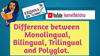 Confusing Words 7 Monolingual Bilingual Trilingual and Polyglot [upl. by Pearman821]