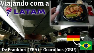 VOANDO COM A LATAM AIRLINES ✈ BOEING 777 ECONÔMICA 🧳 DE FRANKFURT FRA ☞ SÃO PAULO GRU [upl. by Marnie]