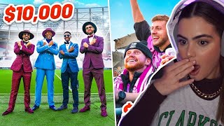 MY REACTION TO SIDEMEN 10000 VS 10 FOOTBALL MATCH [upl. by Werdna]