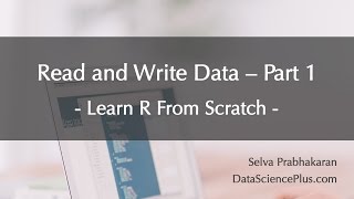 R Tutorial 24 Read and write data  part 13 [upl. by Fia]